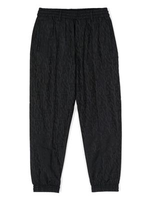 Emporio Armani Kids logo-print elasticated track pants - Black