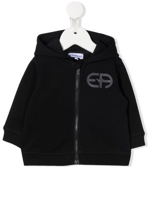 Emporio Armani Kids logo-print hoodie - Blue
