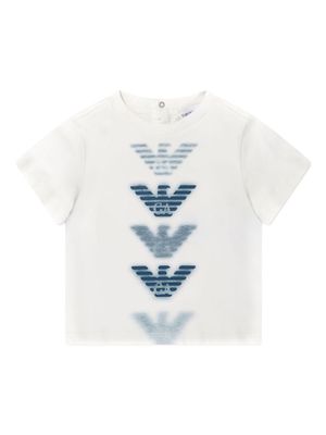 Emporio Armani Kids logo-print organic-cotton T-shirt - White