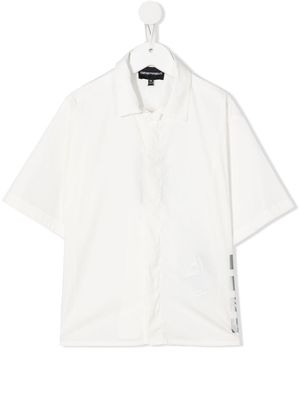 Emporio Armani Kids logo-print short-sleeved shirt - White