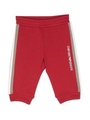 Emporio Armani Kids logo-print track pants - Red