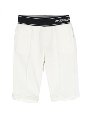 Emporio Armani Kids logo-waistband leggings - White