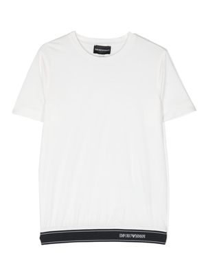 Emporio Armani Kids logo-waistband T-shirt - White
