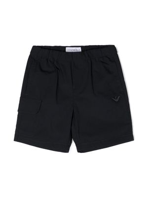 Emporio Armani Kids mid-rise cargo shorts - Blue