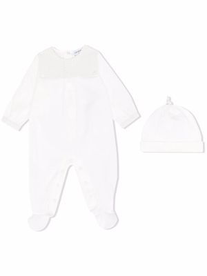 Emporio Armani Kids pajama and beanie set - White