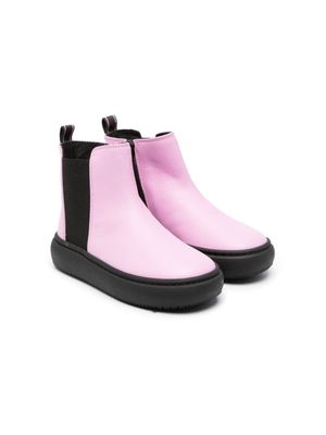 Emporio Armani Kids panelled ankle boots - Pink