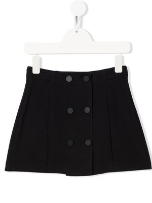 Emporio Armani Kids pleated buttoned skirt - Blue