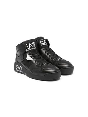 Emporio Armani Kids R312 Triple high-top sneakers - Black