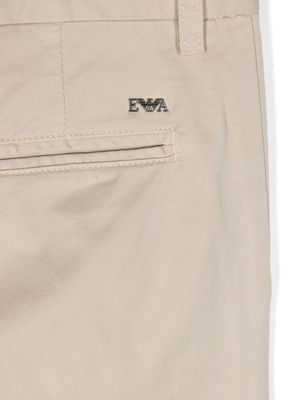 Emporio Armani Kids slim-cut chino trousers - Neutrals