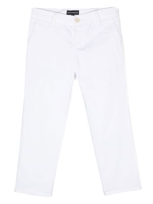 Emporio Armani Kids straight-leg trousers - White