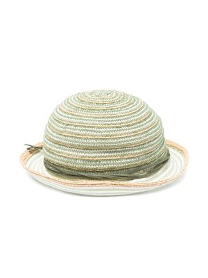 Emporio Armani Kids straw bowl hat - Neutrals