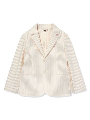 Emporio Armani Kids striped single-breasted blazer - Neutrals