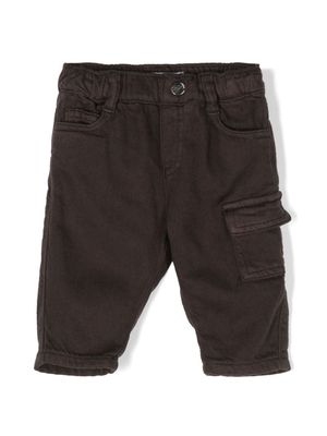 Emporio Armani Kids tapered-leg cotton jeans - Brown