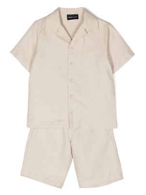 Emporio Armani Kids two-piece short-sleeved suit - Neutrals