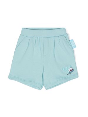 Emporio Armani Kids x Smurfs cotton track shorts - Blue