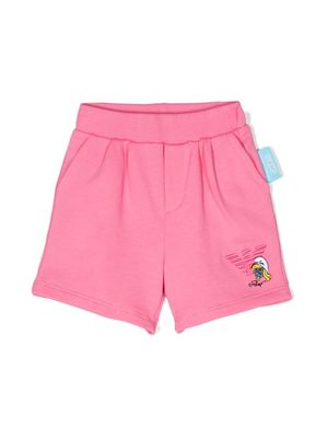 Emporio Armani Kids x The Smurfs cotton shorts - Pink