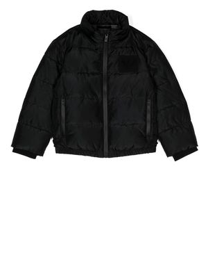 Emporio Armani Kids zipped padded coat - Black