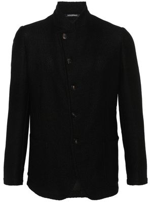 Emporio Armani knitted single-breasted jacket - Black