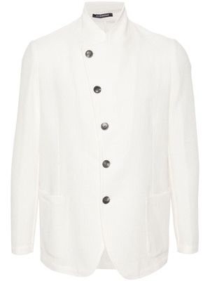 Emporio Armani knitted single-breasted jacket - White