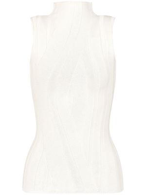 Emporio Armani knitted vest top - White
