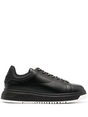 Emporio Armani lace-up low-top sneakers - Black