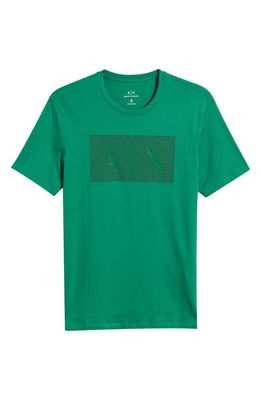 Emporio Armani Large Logo Box Graphic T-Shirt in Verdant Green