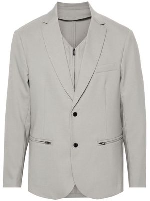 Emporio Armani layered single-breasted blazer - Grey