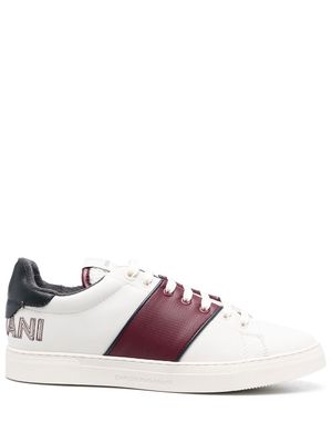 Emporio Armani leather lo-top sneakers - White