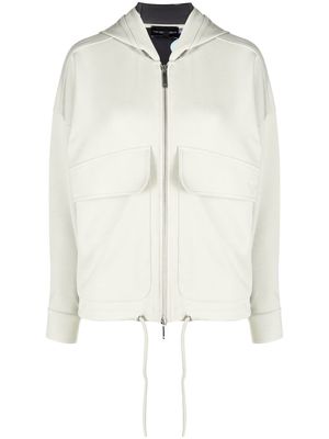 Emporio Armani lightweight zip-up hoodie - Grey