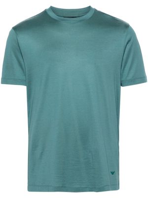 Emporio Armani logo-appliqué jersey T-shirt - Green