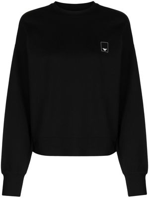 Emporio Armani logo-appliqué sweatshirt - Black