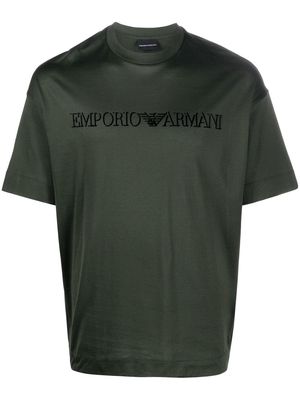Emporio Armani logo cotton T-shirt - Green