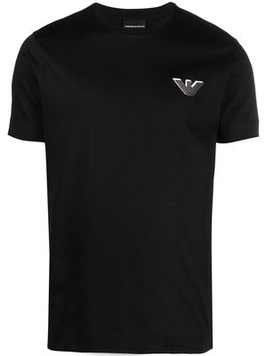 Emporio Armani logo crew neck T-shirt - Black