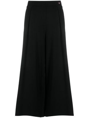 Emporio Armani logo-embellished straight-leg trousers - Black