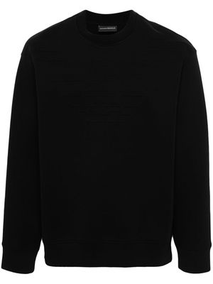 Emporio Armani logo-embossed sweatshirt - Black