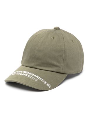 Emporio Armani logo-embroidered cotton baseball cap - Green