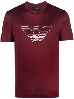 Emporio Armani logo-embroidered crew-neck T-shirt