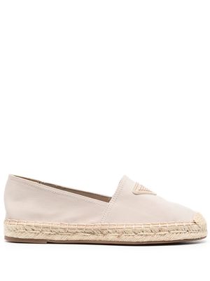 Emporio Armani logo-embroidered espadrilles - Neutrals