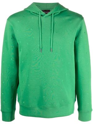 Emporio Armani logo-embroidered hoodie - Green