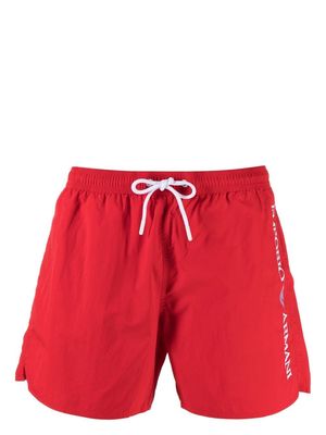 Emporio Armani logo-embroidered swim shorts