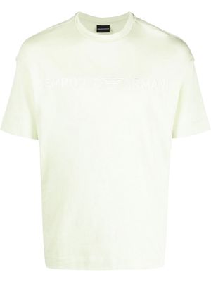 Emporio Armani logo-embroidered T-shirt - Green