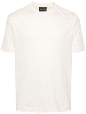 Emporio Armani logo-jacquard T-shirt - White