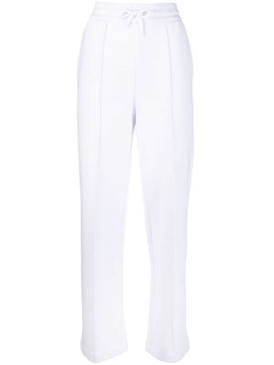 Emporio Armani logo-patch cotton-blend trousers - White