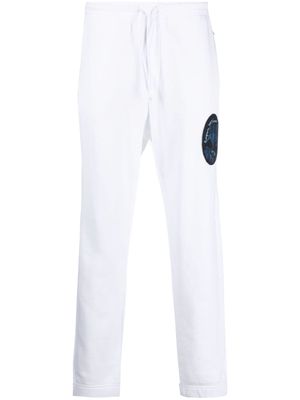 Emporio Armani logo-patch cotton track pants - White