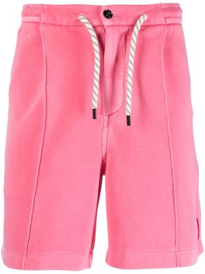 Emporio Armani logo patch drawstring shorts - Pink