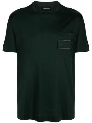 Emporio Armani logo-patch jersey T-shirt - Green
