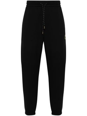Emporio Armani logo-patch jersey trousers - Black