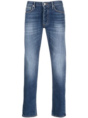 Emporio Armani logo-patch straight-leg jeans - Black