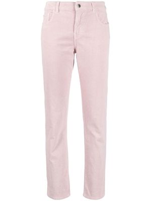 Emporio Armani logo-plaque tapered trousers - Pink