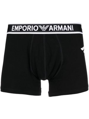 Emporio Armani logo-print boxer shorts - Black